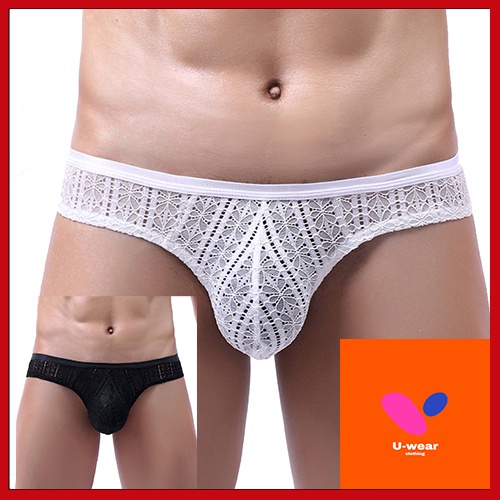 Sg Seller Lace Men Thong Thin Waistband Underwear Bikini Men G String