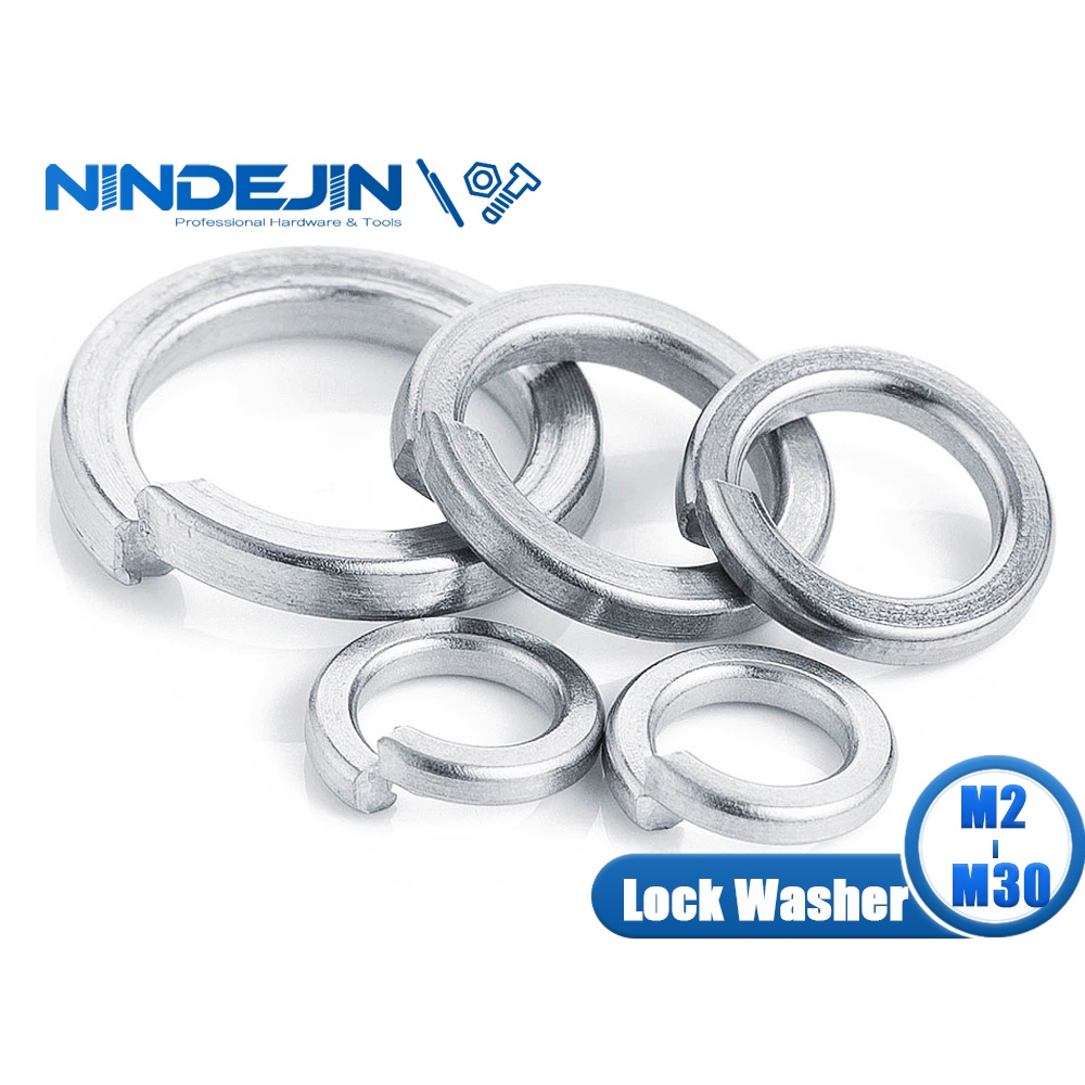 NINDEJIN 1 10 50 100pcs Spring Lock Washer M2 M2 5 M3 M4 M5 M6 M8 M10