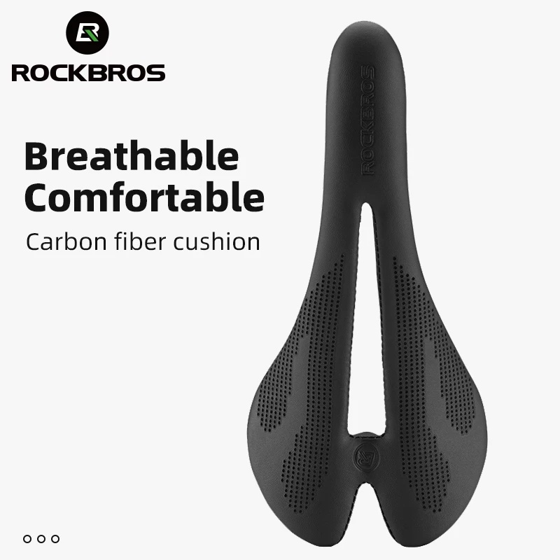 ROCKBROS Bicycle Carbon Fiber Seat Saddle Ultralight Breathable Racing