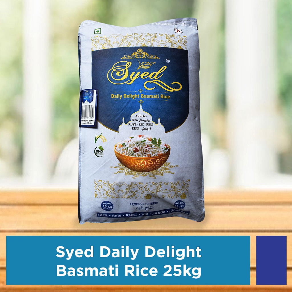 Syed Daily Delight Basmati Rice 25 KG Shopee Singapore