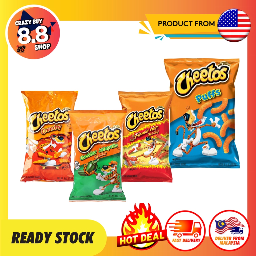 Us Cheetos Crunchy Cheese Cheddar Jalapeno Flamin Hot Crunchy