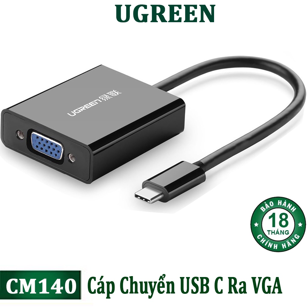 Ugreen Cm Genuine Usb Type C To Vga Signal Converter Cable Shopee