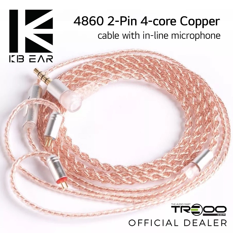 Kbear Mm Pin Core Copper Upgrade Cable With In Line