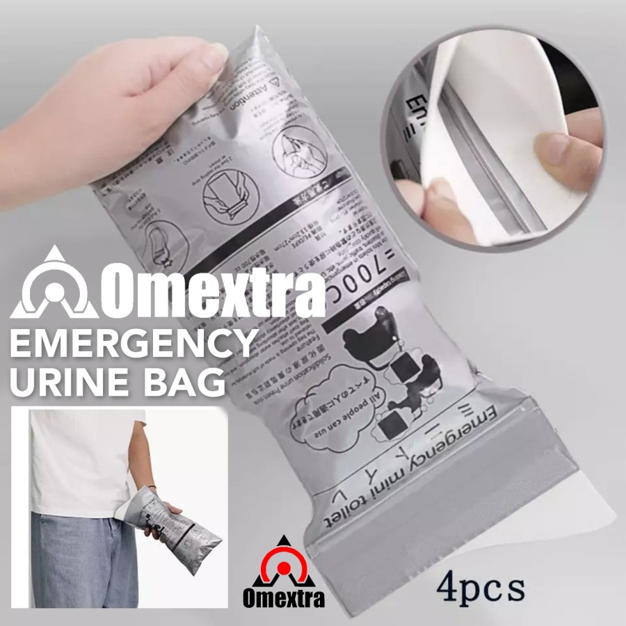 4pcs Emergency Urine Bag Indomextra Emergency Urine Bag Car Urine Bag