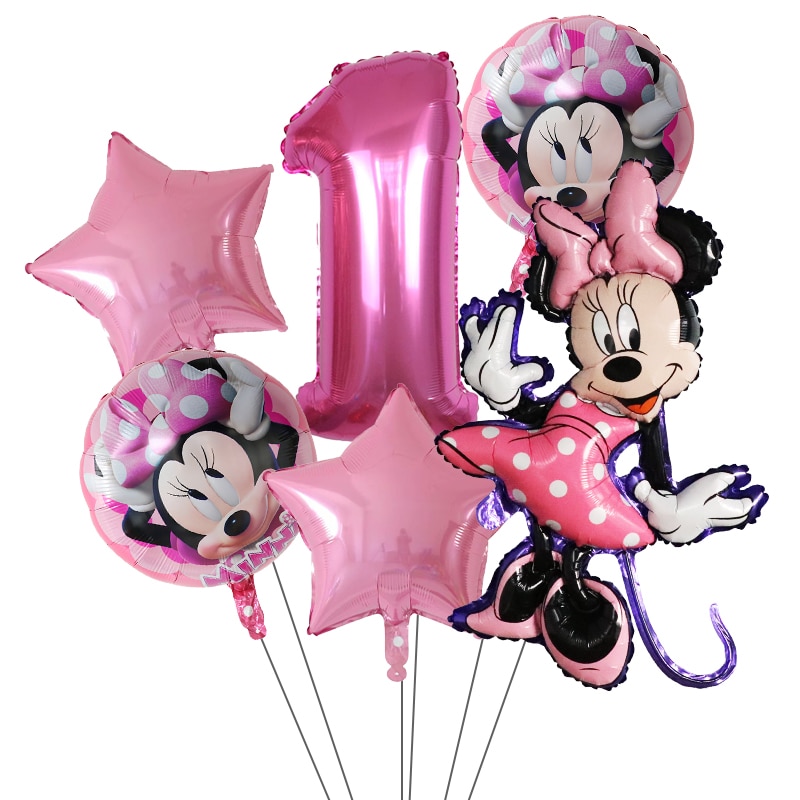 Pcs Large Minnie Mouse Foil Balloon Set Birthday Party Balloonsadult