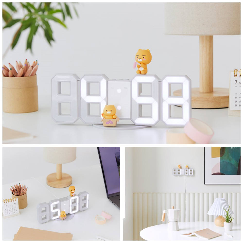 Kakao Friends Led Portable Table Clock Wall Character Figure Clocks