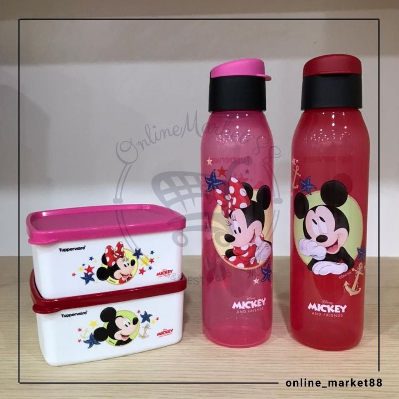 Tupperware Mickey Minnie Eco Bottle Ml Mickey Minnie Snack Box