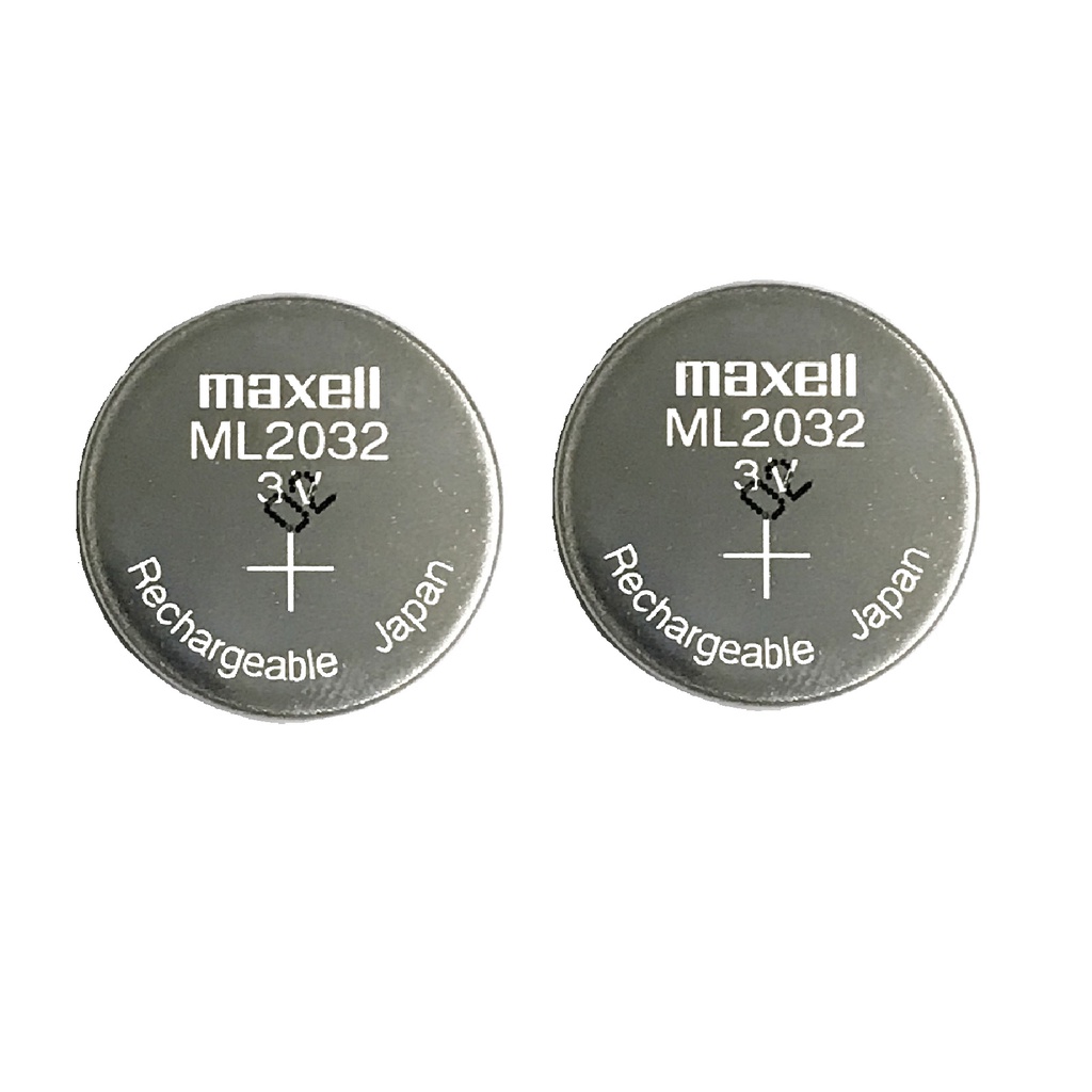 2 Pieces Maxell ML2032 Rechargeable Lithium Cell Button Battery