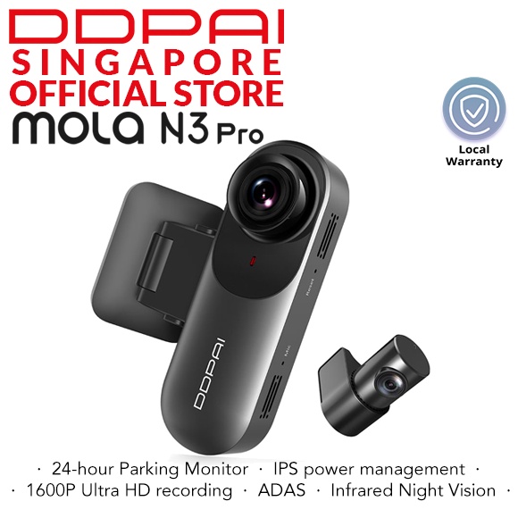 Ddpai Mola N Pro P Gps Front Rear Dash Cam Dual Car Video Recorder