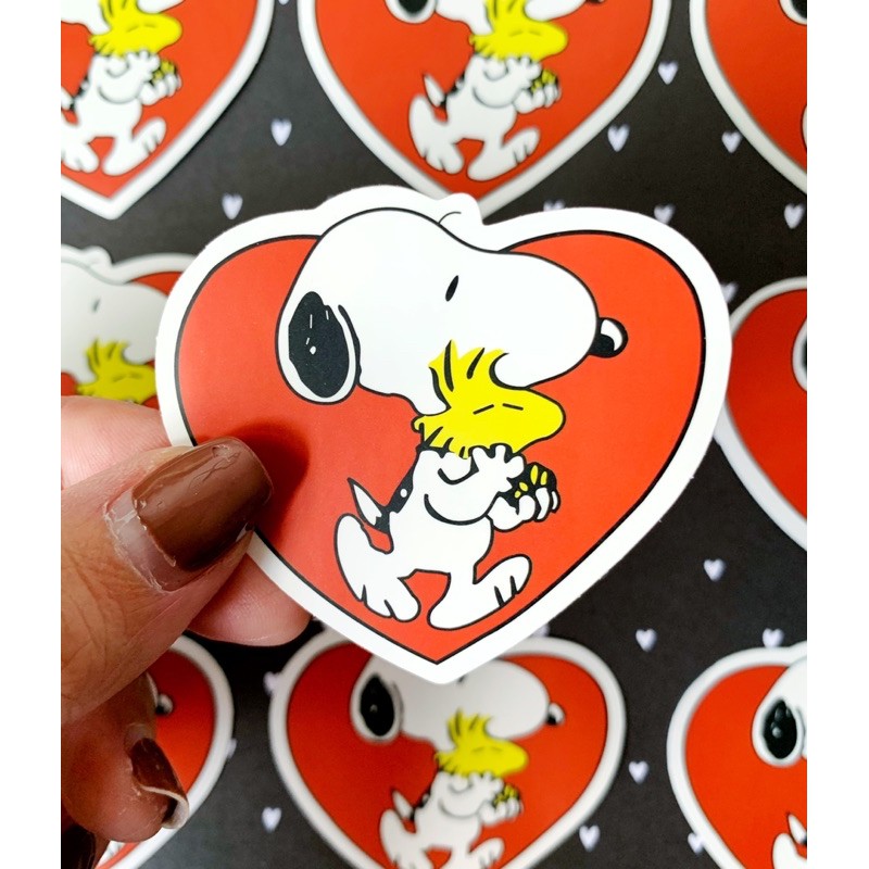 Waterproof Love Snoopy Woodstock Sticker Shopee Singapore