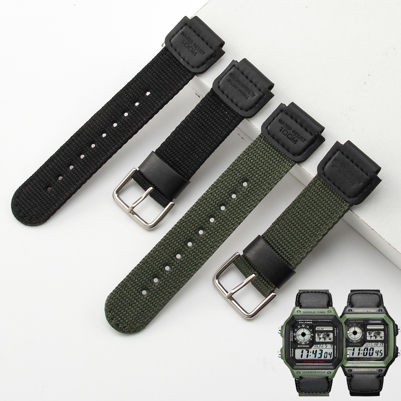 Nylon Watch Band Strap For Casio Ae Ae W F W F Aeq