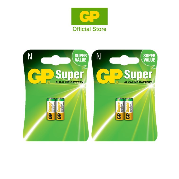 Gp Super Alkaline Size N Lr E A Battery Card Bundle