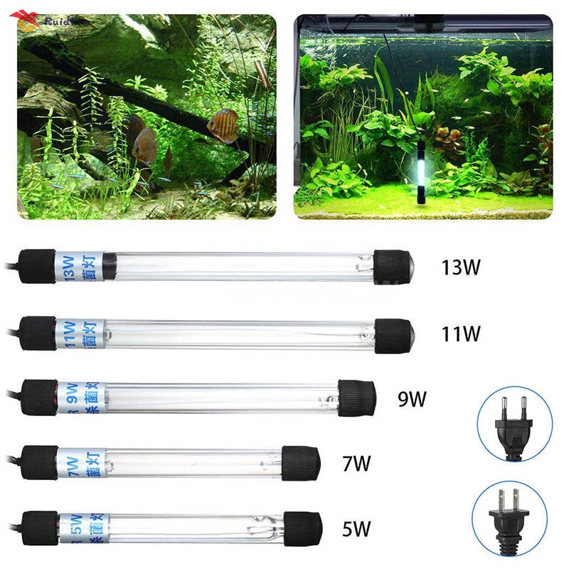 Aquarium Uv Sterilizer Light Submersible Water Clean Lamp For Pond Fish