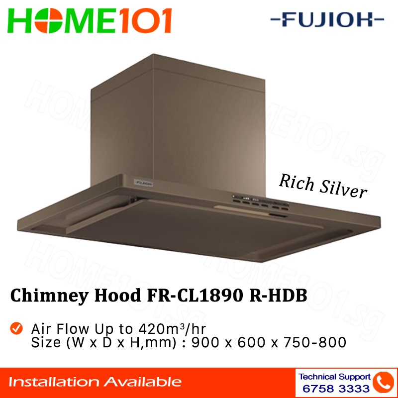 Fujioh Chimney Hood 90cm FR CL1890 R V Shopee Singapore