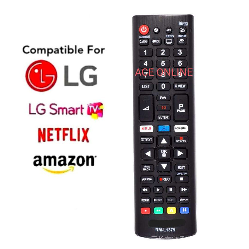 LG LED LCD SMART TV Remote Control RM L1379 With Netflix Amazon For