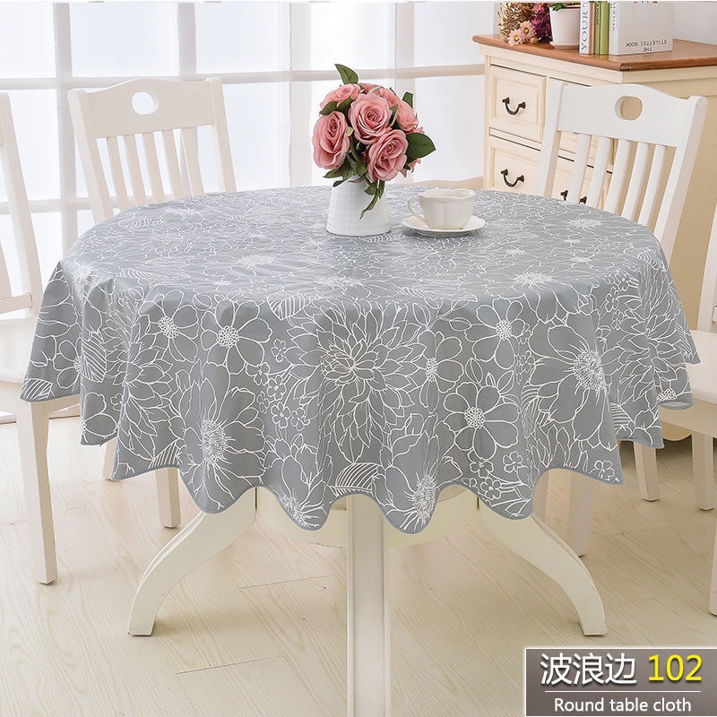 PVC Hotel Large Round Tablecloth Hotel Tablecloth Waterproof And Oil