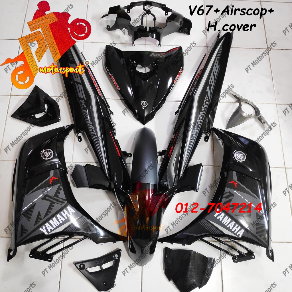 Yamaha Lc Cover Set Bodyset Full Black Mx King Black V V V V V