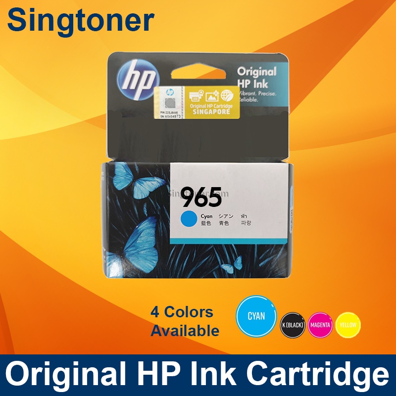 Original HP 965 Black Cyan Magenta Yellow Original Ink Cartridge