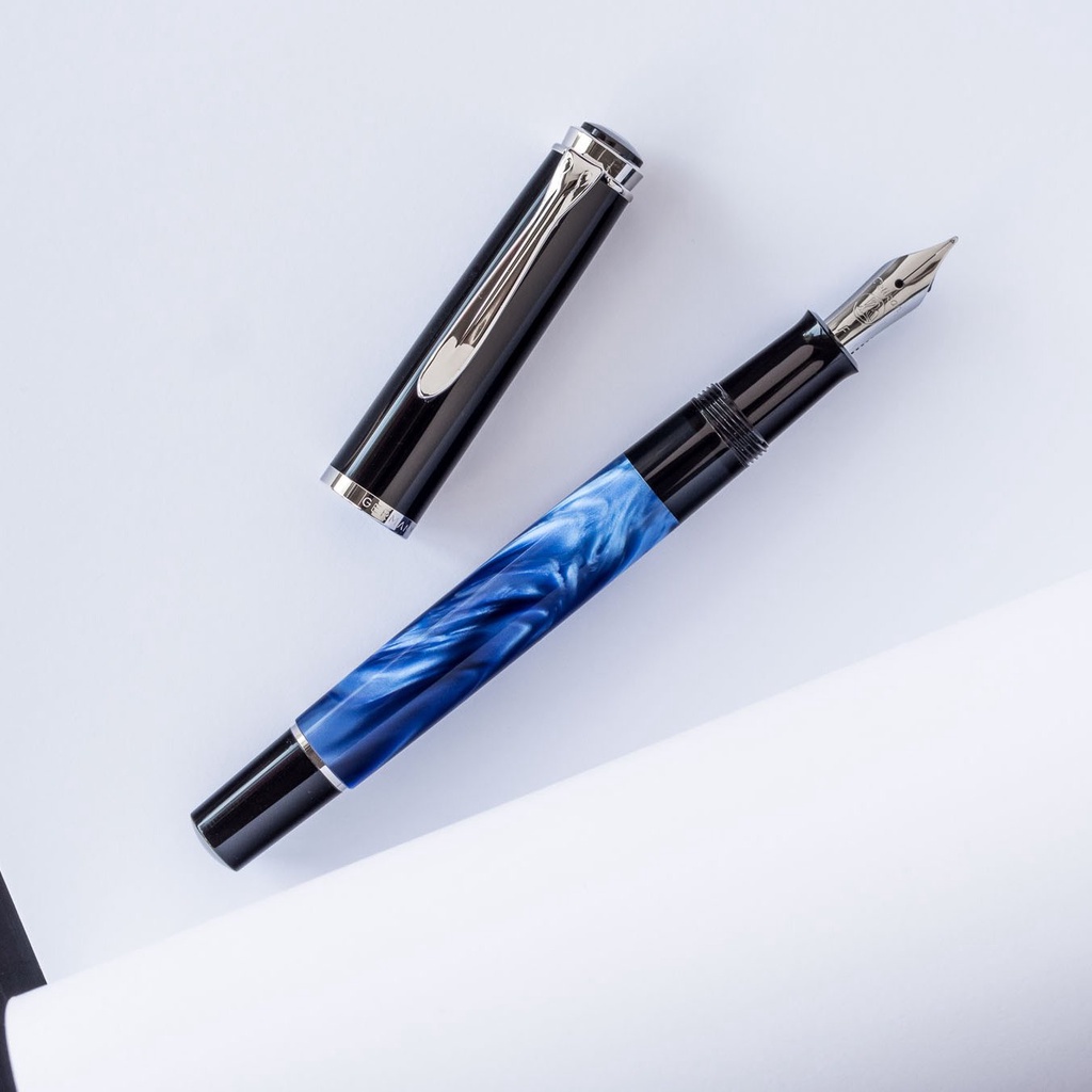 Pelikan Classic M Fountain Pen Blue Marble For Writing Pens