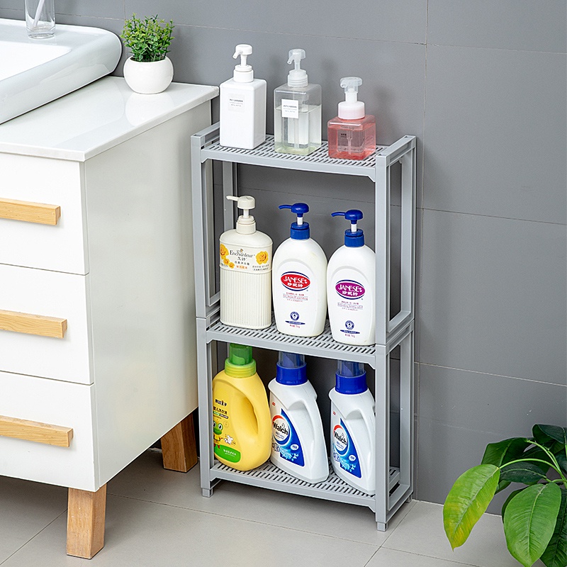 Younal Multi Purpose Slim Bathroom Shelf Toilet Rack Floor Plastic