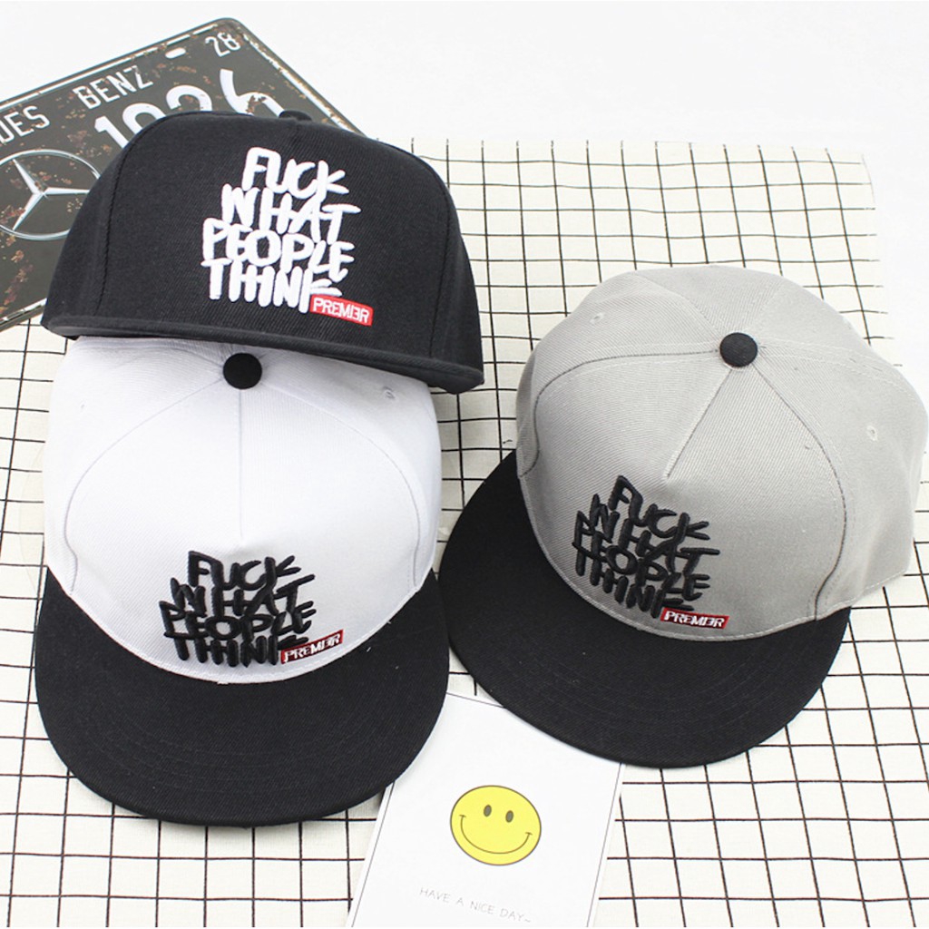 MG Fuck What People Think Embroidery Baseball Cap Snapback Hat