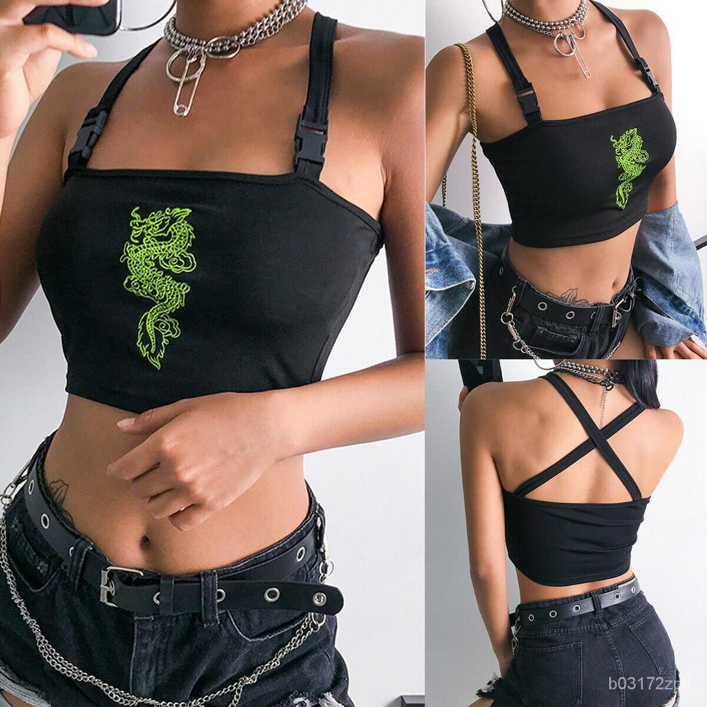 Fashion Women Sexy Hot Summer Buckle Vest Boob Tube Crop Top Bralet