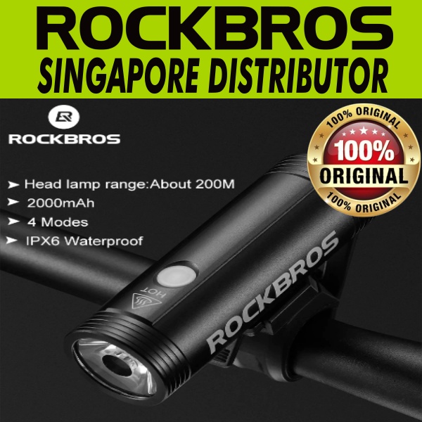 ROCKBROS 400 Lumens Bicycle Light Headlight USB Rechargeable Cycling