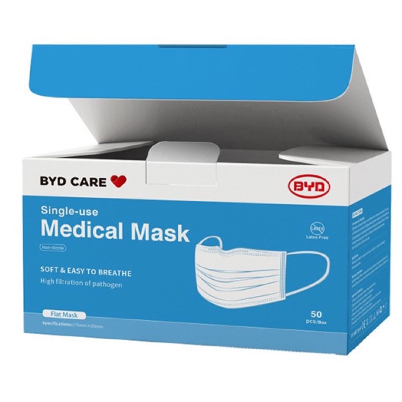 Sg Seller Byd Care Mask Single Use Ply Face Mask Pcs Disposable