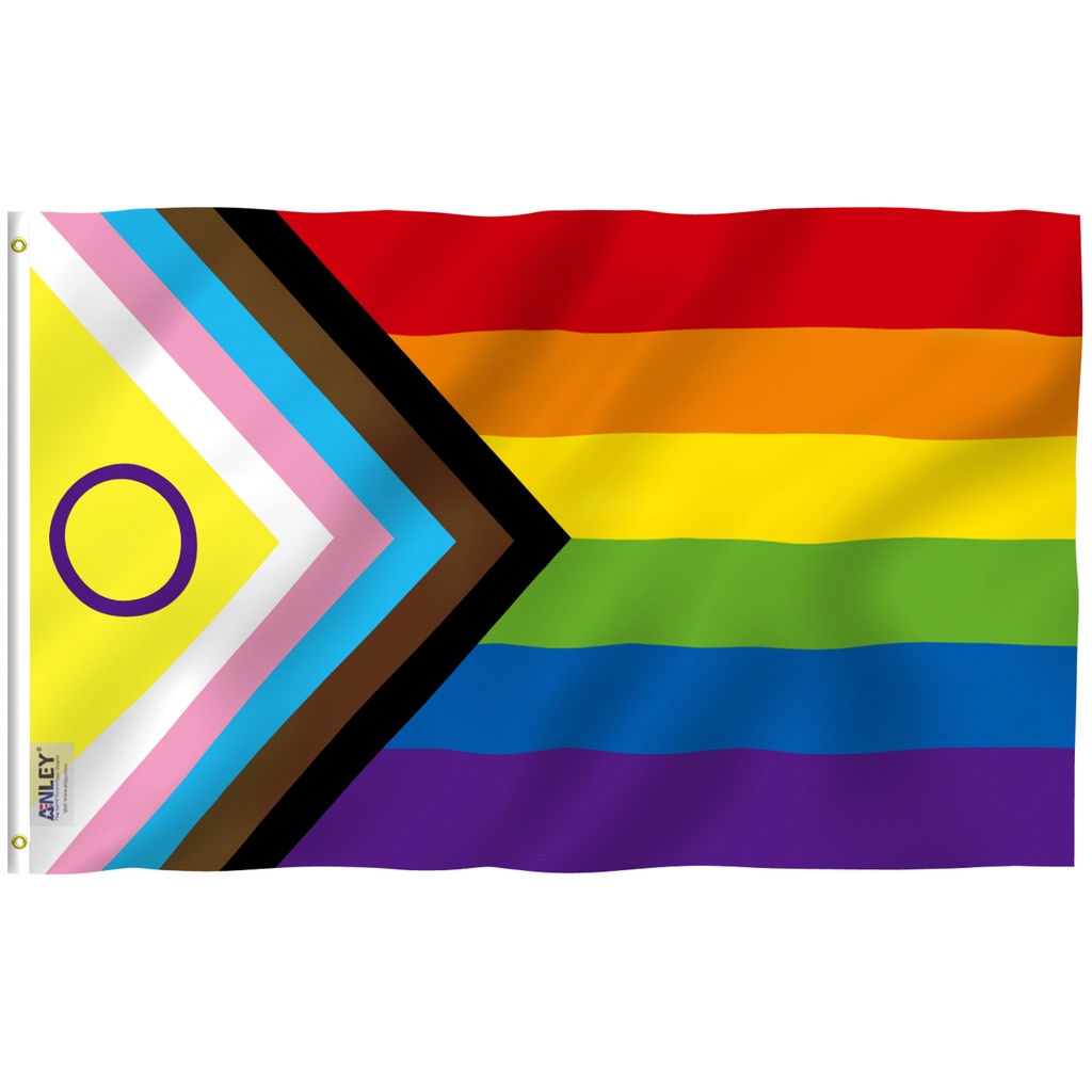 Anley X Cm New Intersex Inclusive Progress Pride Flag Lgbt Banner