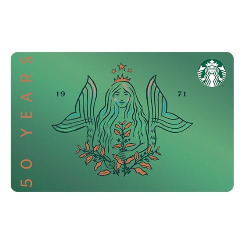 Starbucks Limited Edition 2021 50th Anniversary Siren Reward Card PIN