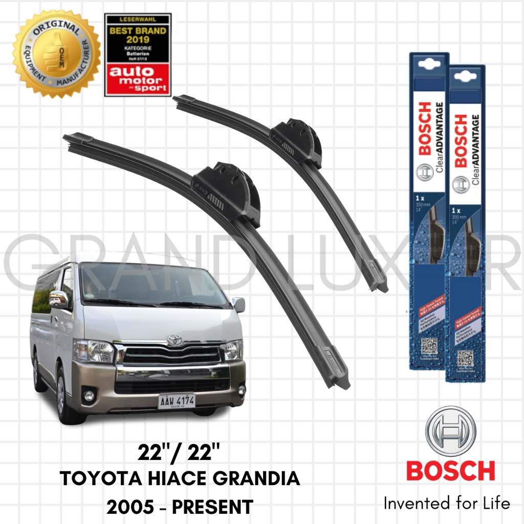 Bosch Clear Advantage Wiper Blade Set For Toyota Hiace Grandia