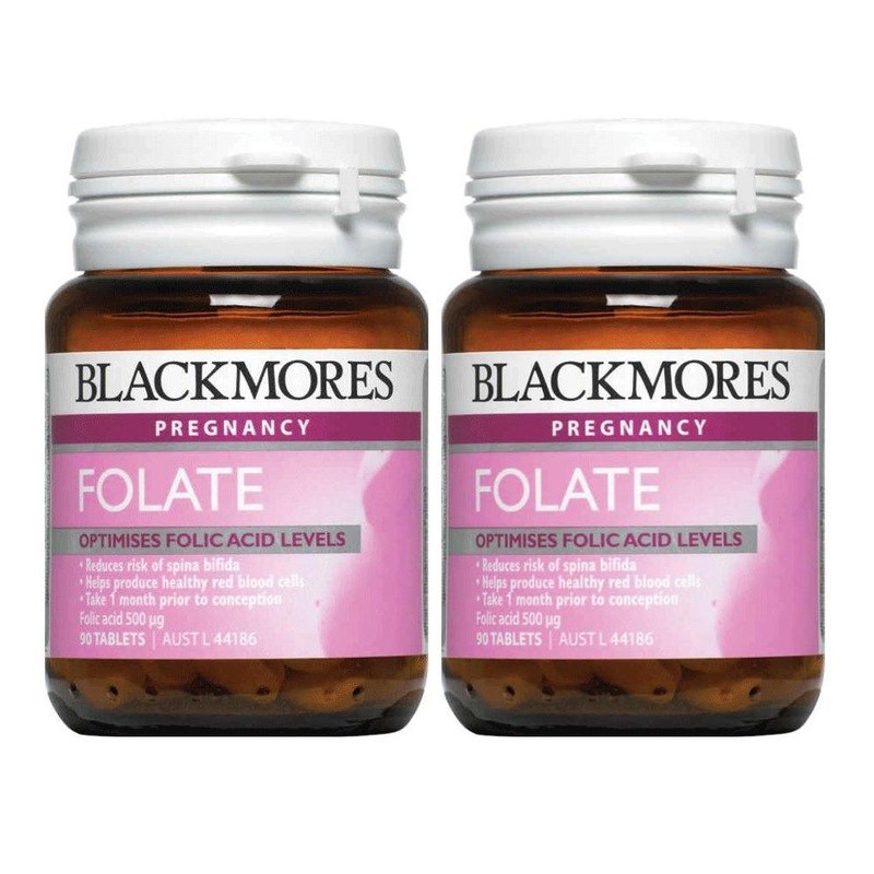 Blackmores Folate 500mcg 90 Tablets X 2 Bottles Jul 2026 Folic Acid