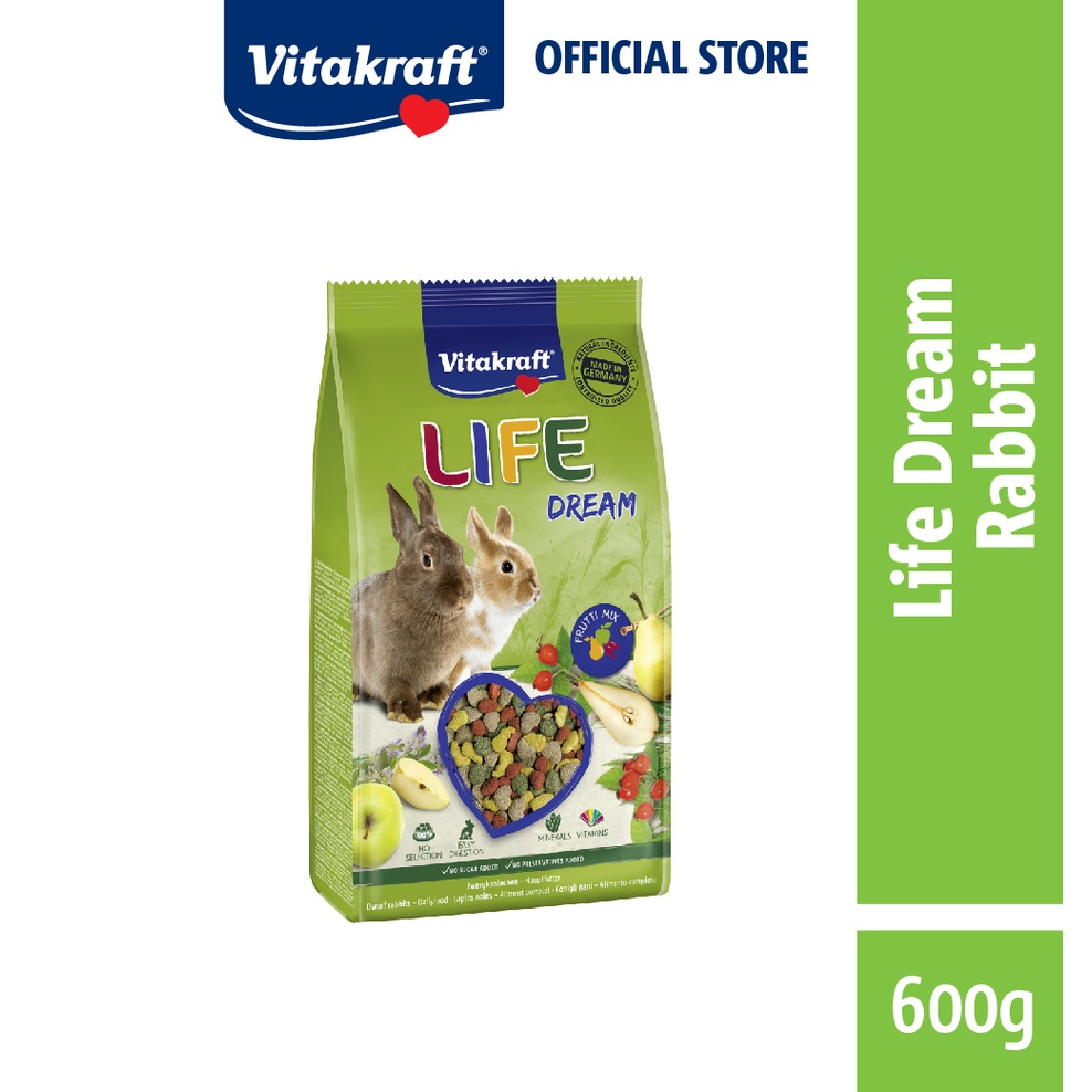 Vitakraft Life Dream Rabbit Food 600g 1 8kg Pet Food For Rabbits