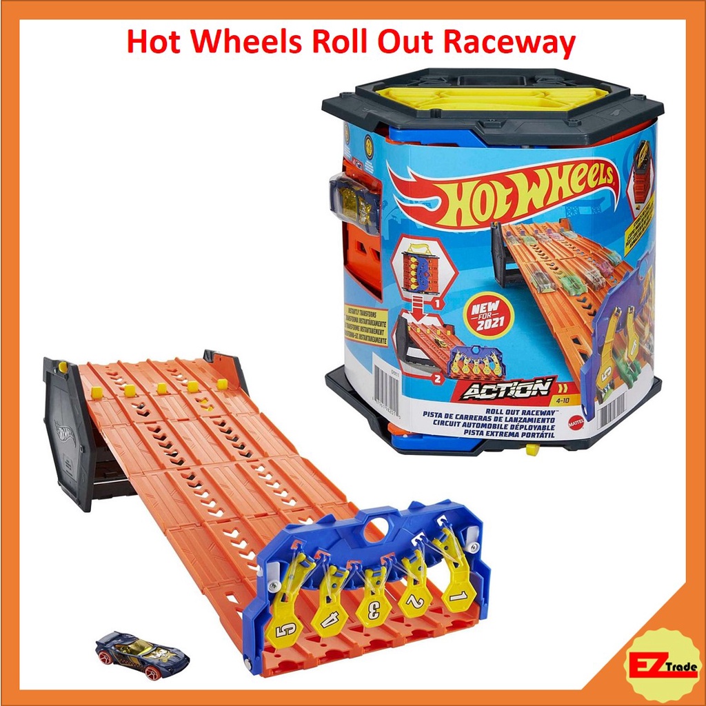 Mattel Hot Wheels Roll Out Raceway Track Set GYX11 Shopee Singapore