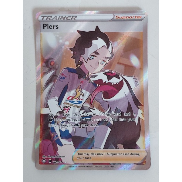 Pokemon Piers Full Art Supporter Trainer Shining Fates Card Shopee