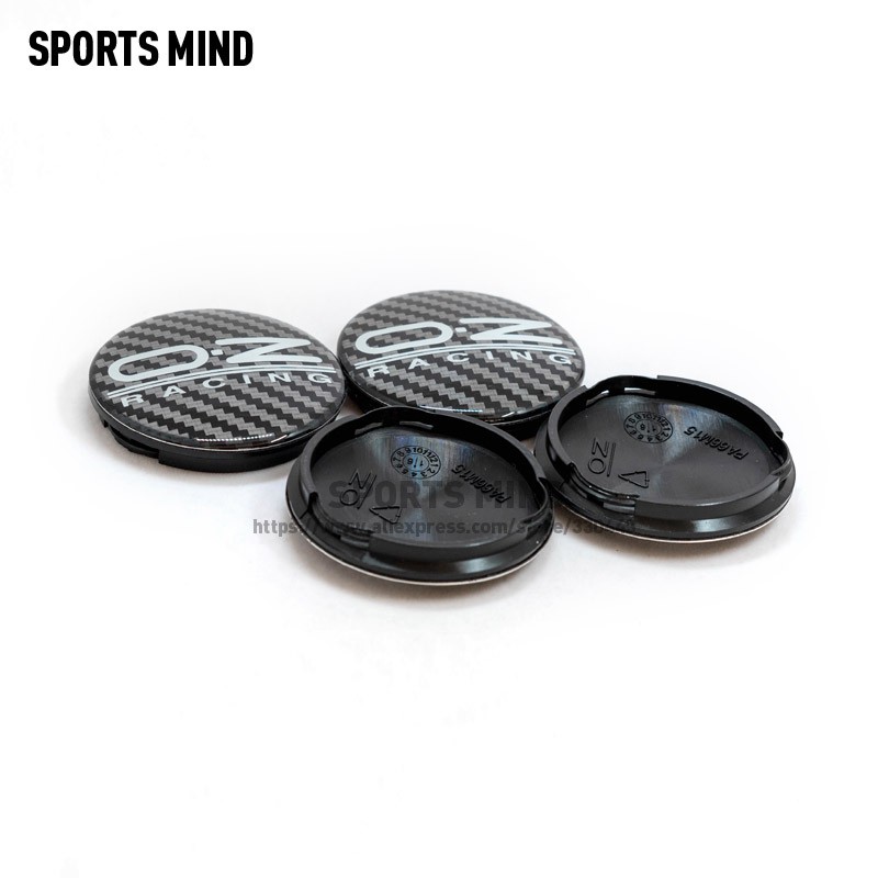 4PCS Lot BLACK 62MM OZ Racing Car Wheel Center Hub Caps Alloy Wheel Rim