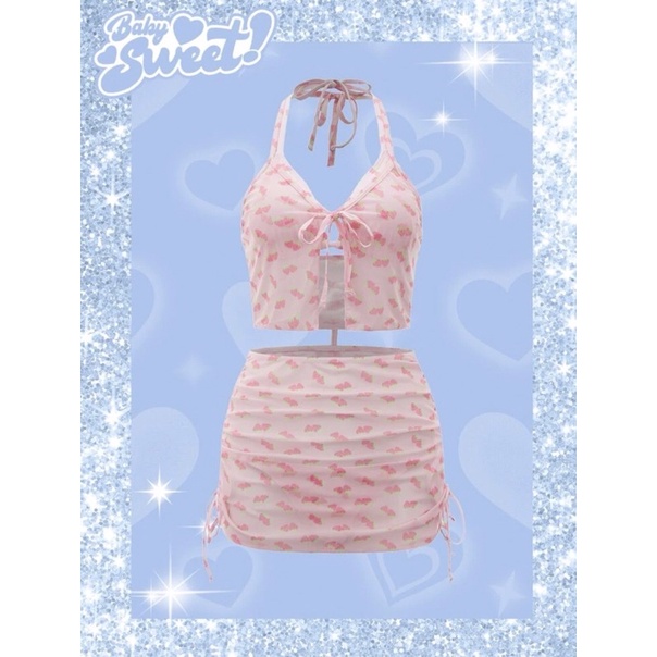 Bikini Strawberry Pattern Great Value A Set Of Preorder Shopee
