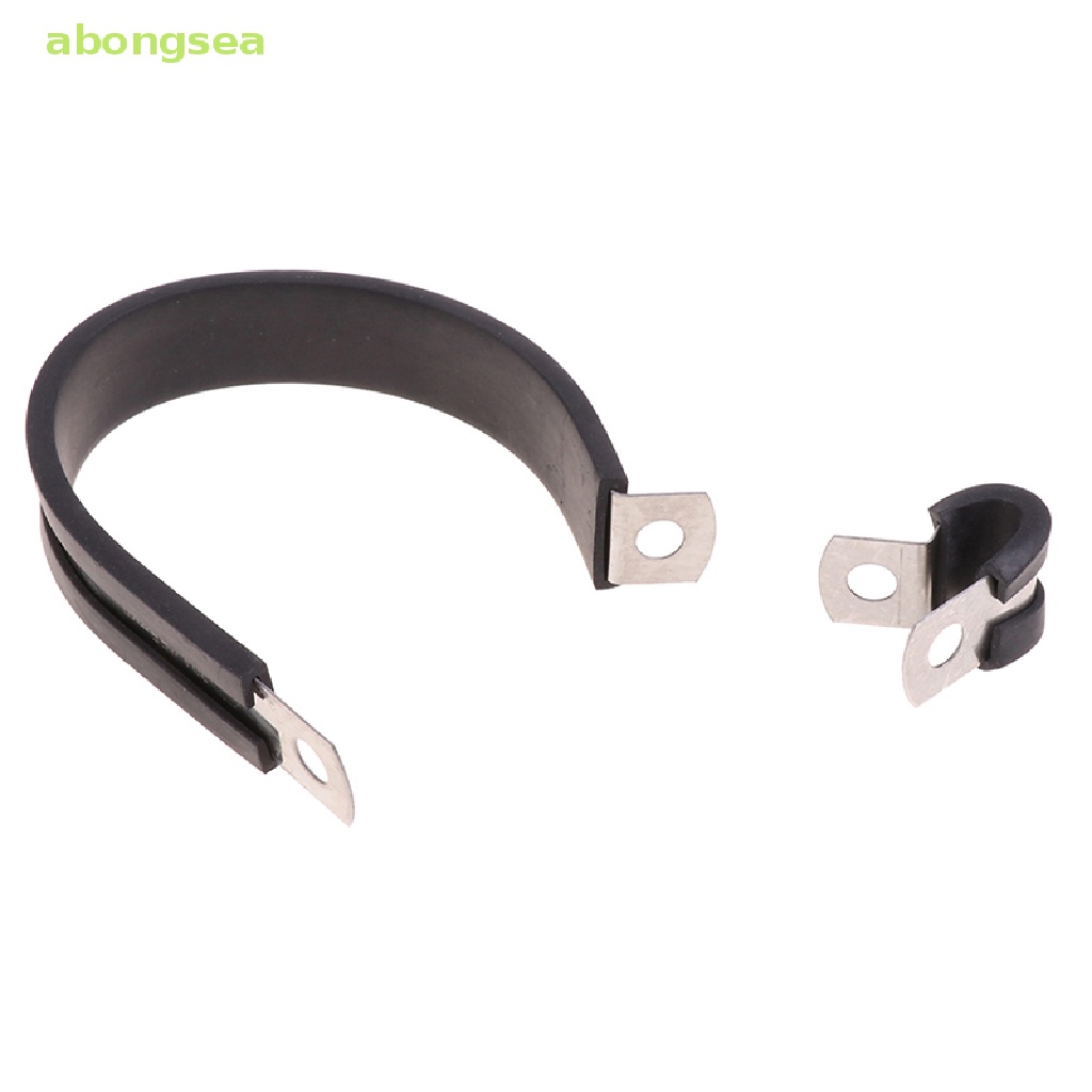 Abongsea Pcs Stainless Steel Rubber Lined P Clips Cable Moung Hose