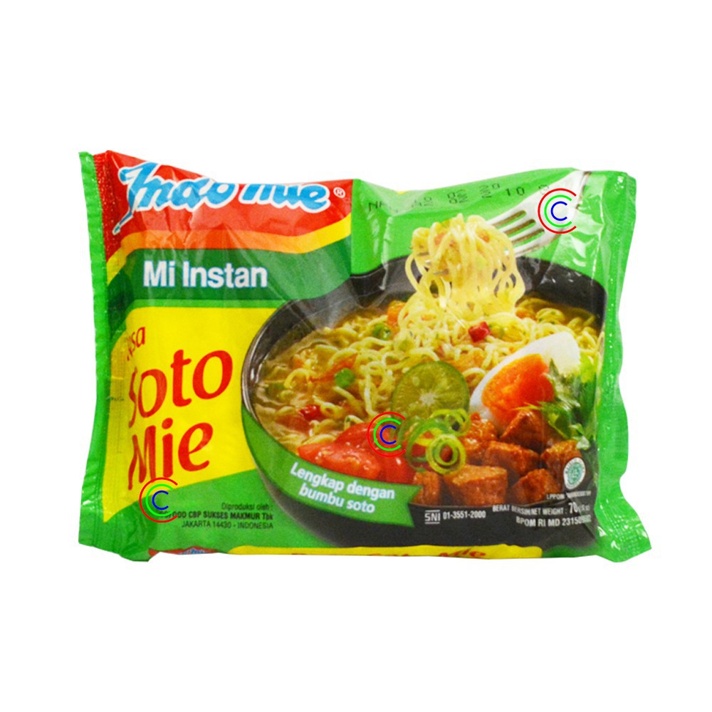 Indomie Soto Box Contains Packs Of Instant Noodles Soto Flavor