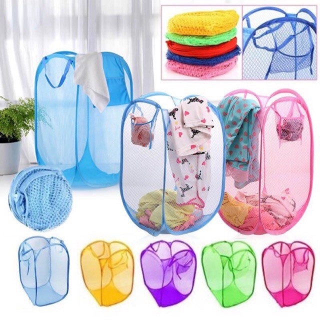 1Pcs Laundry Bag Collapsible Laundry Basket With Pop Up Mesh Laundry