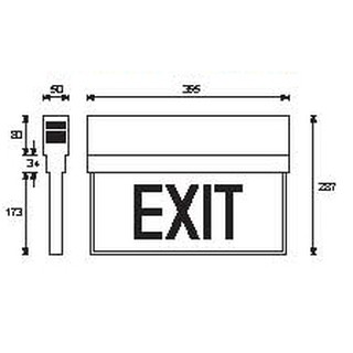 Samcom Electronics Emergency Lighting Surface Mount Led Slim Exit