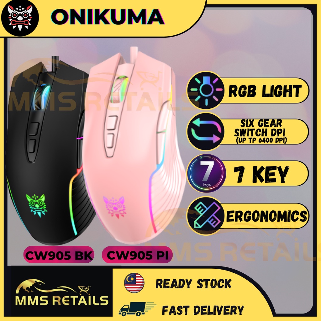 Onikuma Cw Rgb Gaming Mouse Wired Usb Optical Computer Mice With