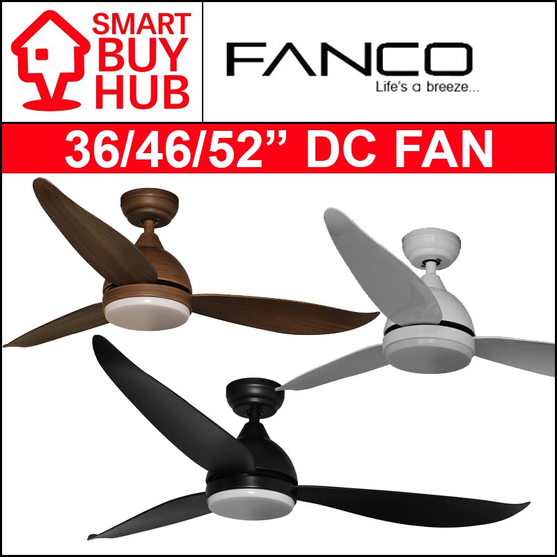 FANCO 36 46 52 B STAR DC CEILING FAN WITH REMOTE LIGHT Shopee