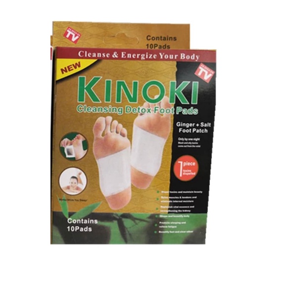 Kinoki Pcs Natural Ginger Salt Detox Foot Patches For