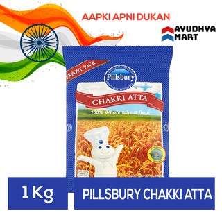 Pillsbury Chakki Fresh Atta Tepung Atta 1kg 100 Whole Wheat Flour