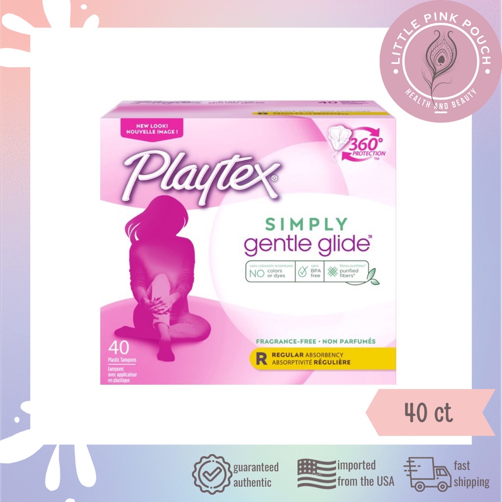 Playtex Simply Gentle Glide Tampons Unscented Regular Absorbency