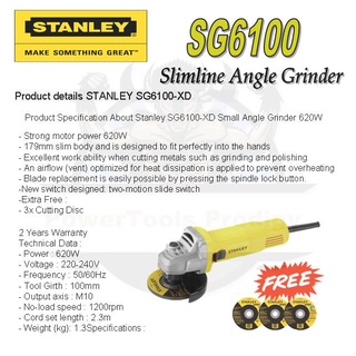 Stanley Sg Angle Grinder Slim Small Angle Grinder W Shopee