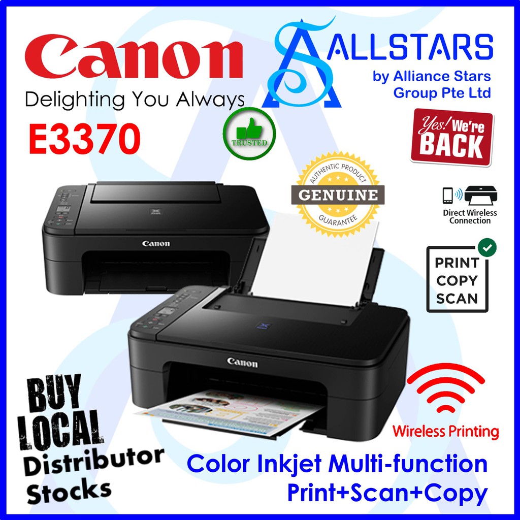 Canon Pixma E Compact Wireless All In One Inkjet Printer With Lcd