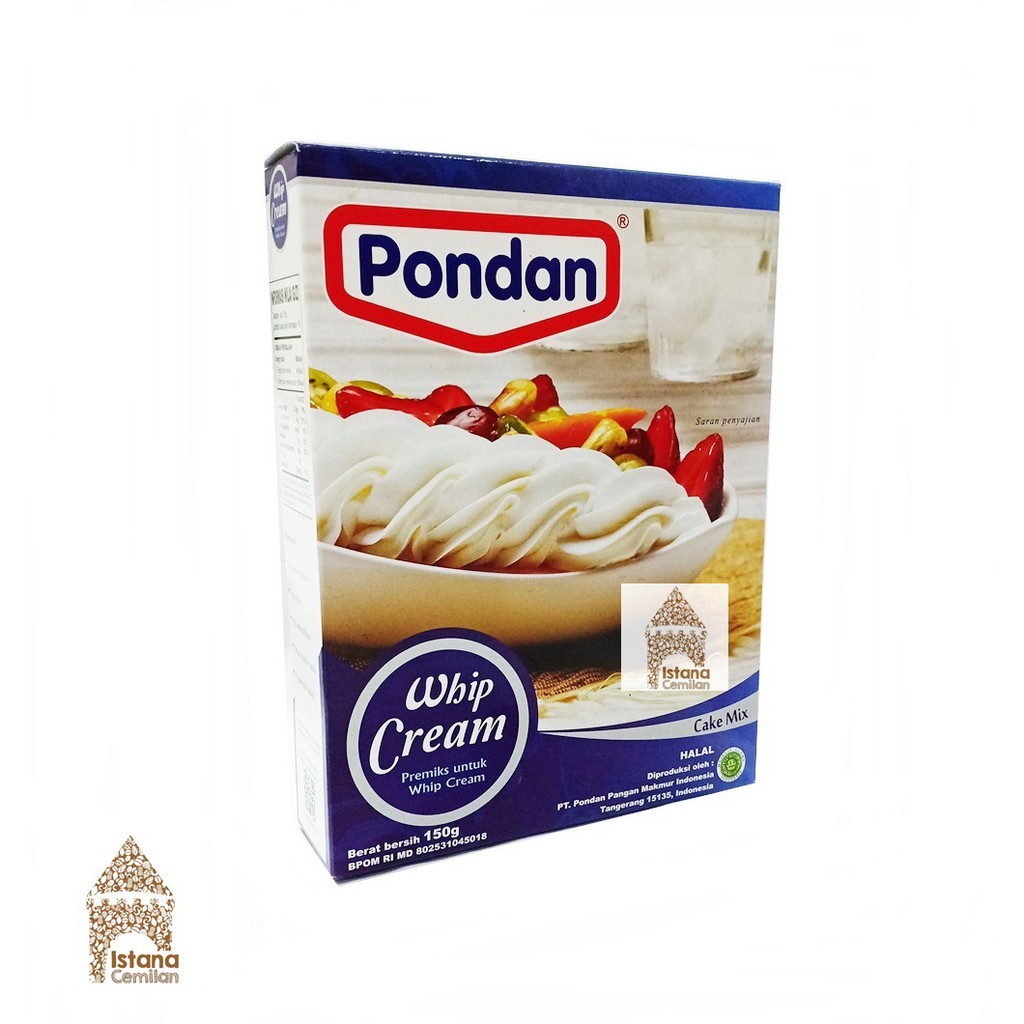 Pondan Whip Cream Premix Instant Powder Cake Cream 150 Grams Shopee