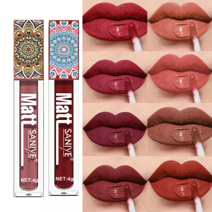 9 Colors Matte Velvet Nude Liquid Lip Glaze Delicate Smooth